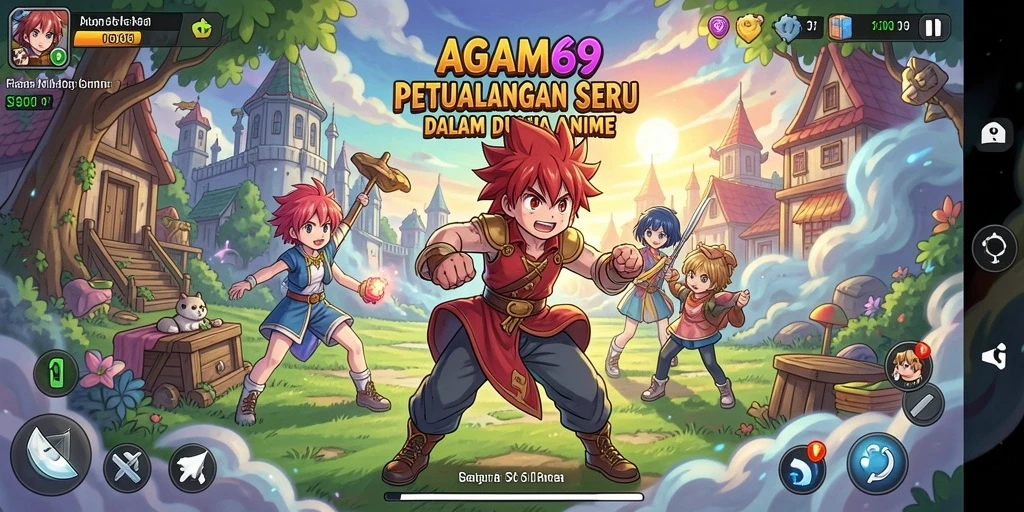 Tampilan gameplay seru dari AGAM69 dengan karakter Anime yang ikonik.