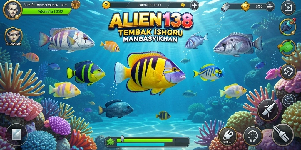 Tampilan gameplay Tembak Ikan yang mengasyikkan di ALIEN138.