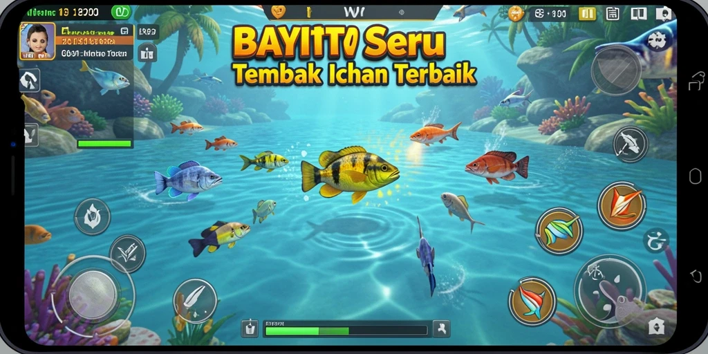 Screenshot gameplay BAYITOTO menampilkan serunya berburu ikan.