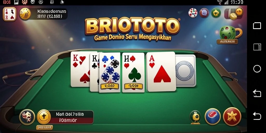 Screenshot gameplay BRIOTOTO menampilkan keseruan saat bermain Domino.