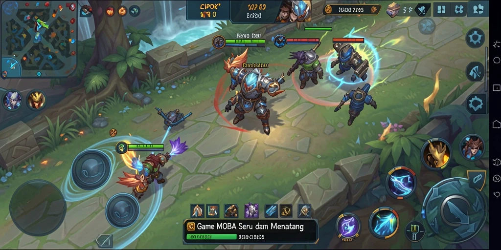 Tangkapan layar gameplay intens dari CIPOK yang menunjukkan pertarungan seru.