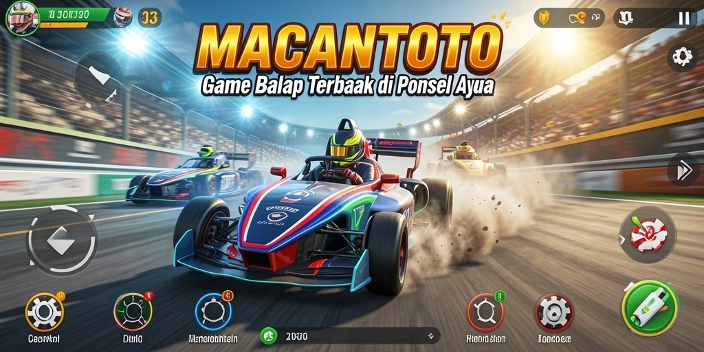 Tampilan gameplay seru dalam balapan cepat di MACANTOTO.