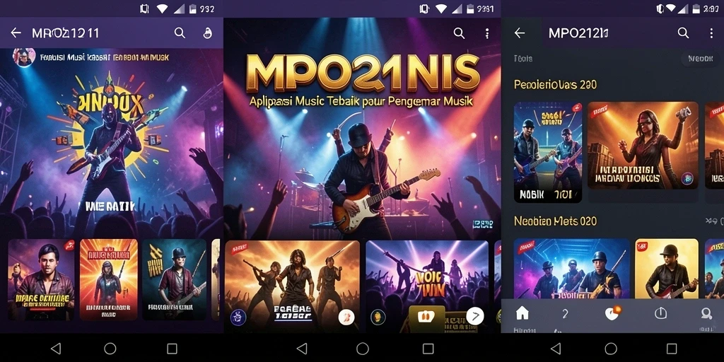 Tampilan grafis menarik dari gameplay MPO2121 yang menonjolkan interaksi musik.