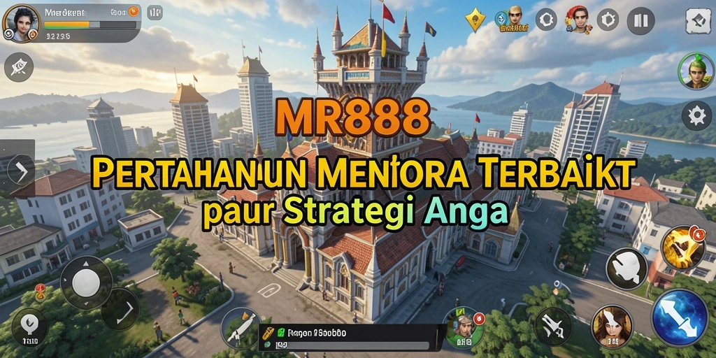 Tangkapan layar utama MR888 menunjukkan pertarungan mendebarkan dalam Tower Defense.