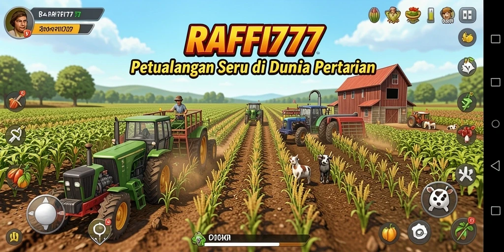 Tampilan menarik dari gameplay pertanian di RAFFI777.