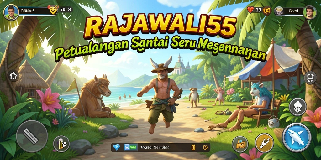 Tampak gameplay seru RAJAWALI55 saat pemain menyelesaikan tantangan.