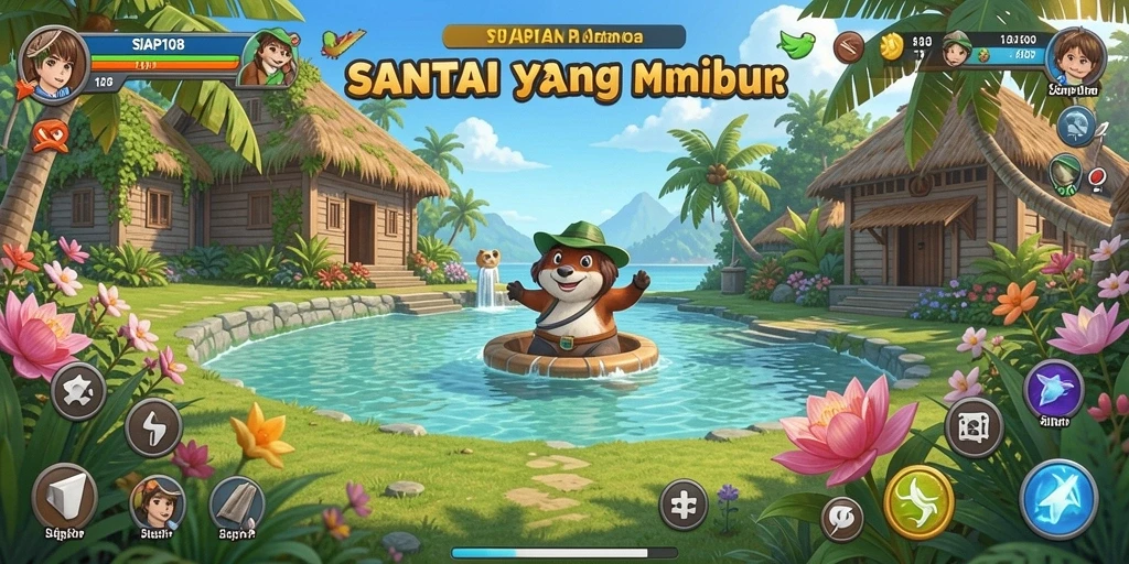 Screenshot menyenangkan dari gameplay SIAP108 yang penuh warna.