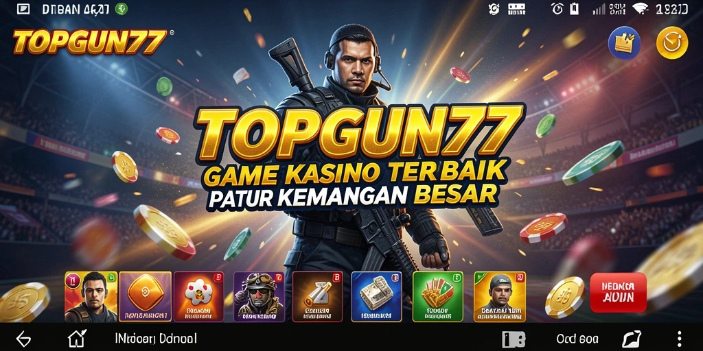 Gameplay menegangkan dalam TOPGUN77 dengan berbagai pilihan permainan Kasino.
